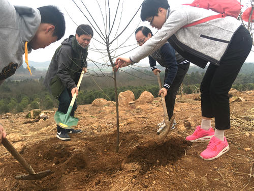 科技馆支部赴溧水参加义务植树暨红色教育活动