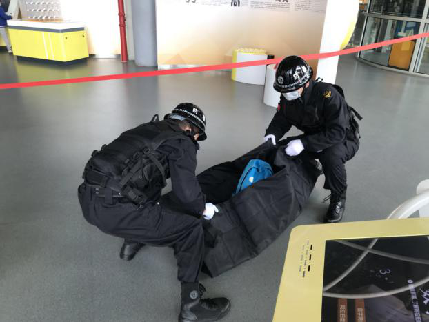 我馆组织开展反恐怖袭击演练和消防疏散演练