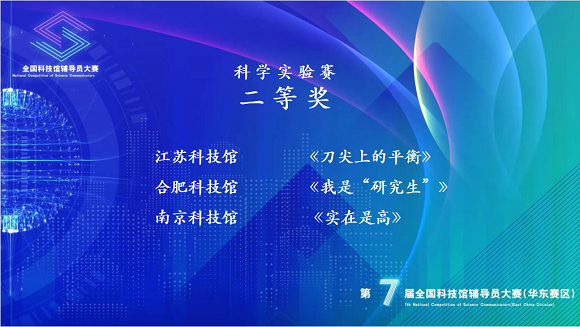 南京科技馆在第七届全国科技馆辅导员大赛（华东赛区）选拔赛中喜获佳绩